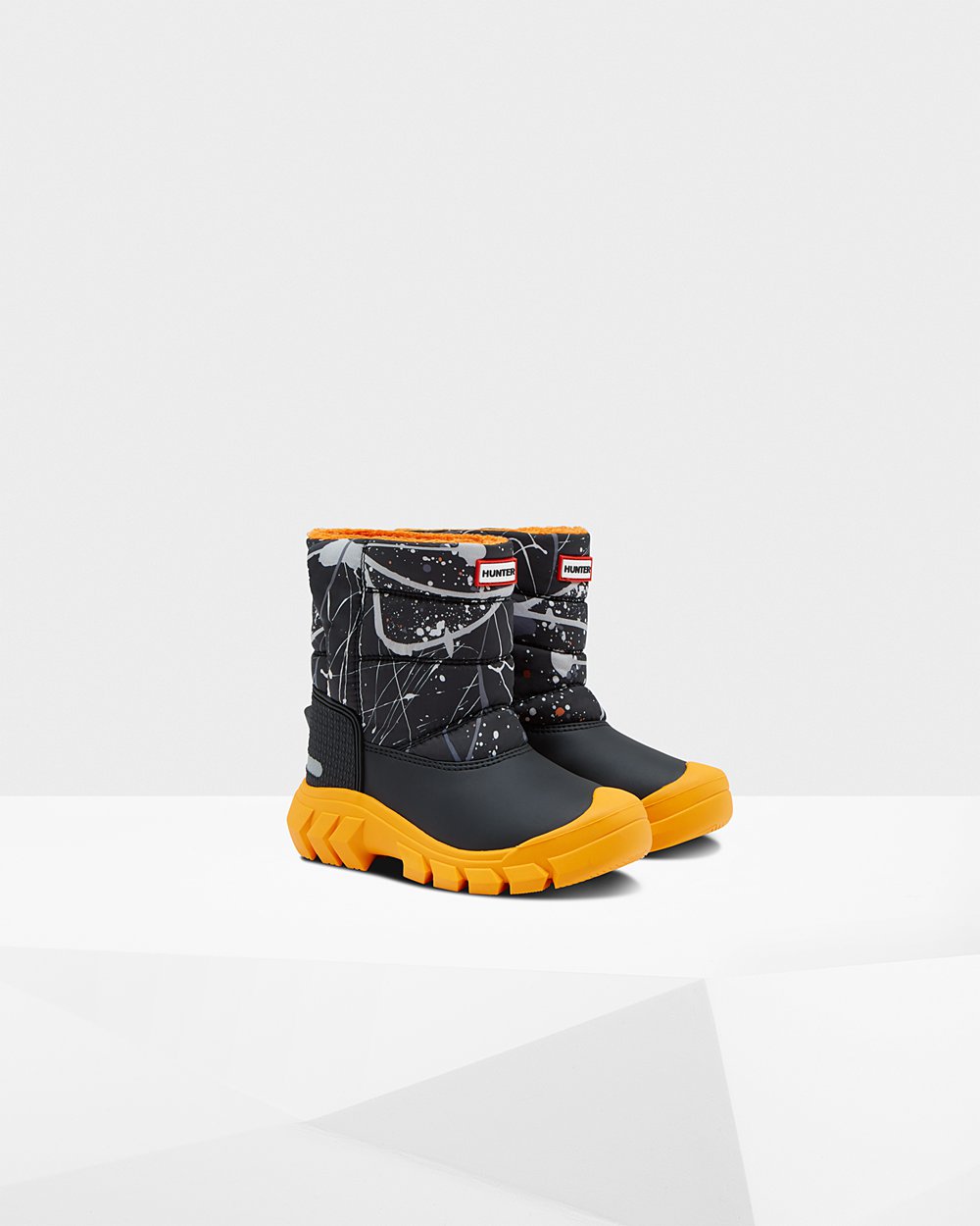 Botas de Nieve Hunter Niños - Original Little Insulated - Grises Negros - FRWYUCZ-75